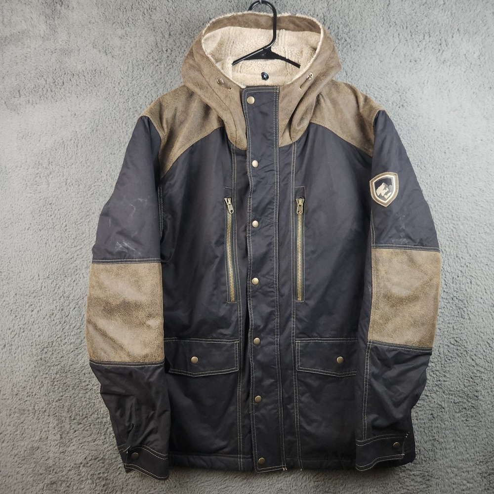 Kuhl Arktik Men's Hooded Sherpa Lined Projekt Jacket Coat Size XL Outdoor Rugged